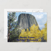 Carte Postale Monument national de Devils Tower (Devant / Derrière)