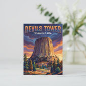 Carte Postale Monument national de Devils Tower États-Unis (Debout devant)