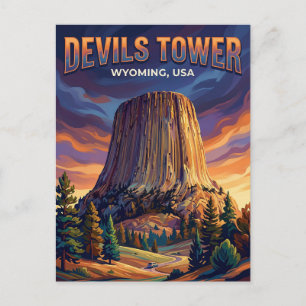 Carte Postale Monument national de Devils Tower États-Unis