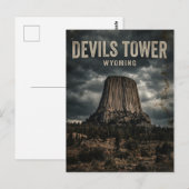 Carte Postale Monument national de Devils Tower Wyoming (Devant / Derrière)