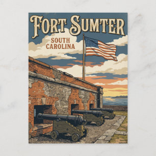 Carte Postale Monument national de Fort Sumter États-Unis