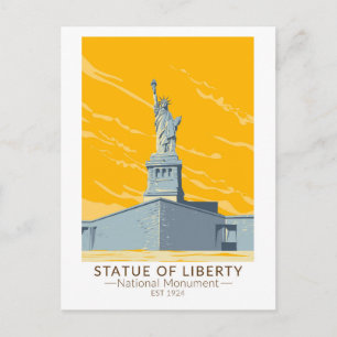Carte Postale Monument national de la statue de la Liberté Vinta