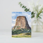 Carte Postale Monument national de la tour Devils Aquarelle (Debout devant)