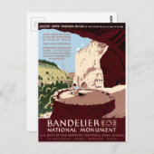 Carte Postale Monument national du Bandelier (Devant / Derrière)