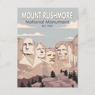 Carte Postale Monument national du Mont Rushmore Dakota du Sud