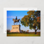 Carte Postale Monument sur le champ de bataille de Gettysburg (Devant / Derrière)