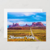Carte Postale Monument Valley, Arizona, États-Unis (Devant / Derrière)