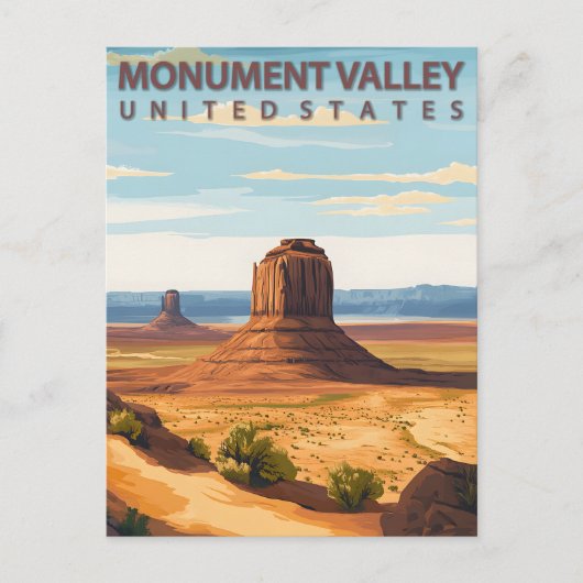 Carte Postale Monument Valley Nation Navajo Vintage (Devant)