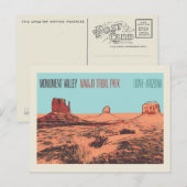 Carte Postale Monument Valley, Navajo Tribal Park Utah, Arizona (Devant / Derrière)
