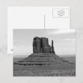 Carte Postale Monument Valley (noir et blanc) (Devant / Derrière)
