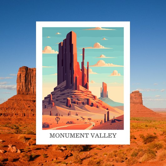 Carte Postale Monument Valley, USA : Voyage Vintage