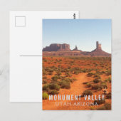 Carte Postale Monument Valley Utah-Arizona frontière personnalis (Devant / Derrière)