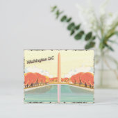 Carte Postale Monument vintage de Washington D.C. (Debout devant)