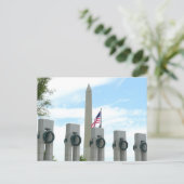 Carte Postale Monument Washington et mémorial de la Seconde Guer (Debout devant)