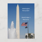 Carte Postale Monument Washington, mémorial de la Seconde Guerre (Devant)