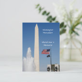 Carte Postale Monument Washington, mémorial de la Seconde Guerre (Debout devant)
