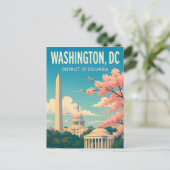 Carte Postale Monuments du Capitole de Washington DC Skyline (Debout devant)