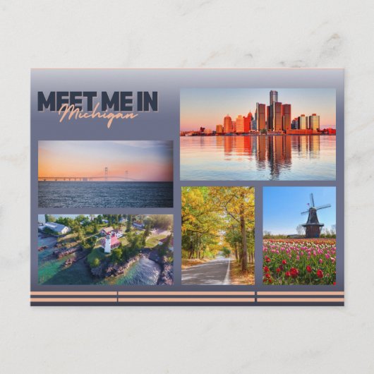 Carte Postale Monuments du Michigan pur (Devant)