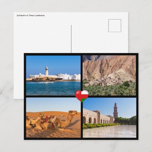 Carte Postale Monuments du Sultanat d'Oman (Devant / Derrière)
