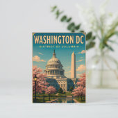 Carte Postale Monuments et ciel du Capitole de Washington DC (Debout devant)