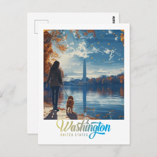 Carte Postale Monuments & Histoire : Washington DC (Devant / Derrière)