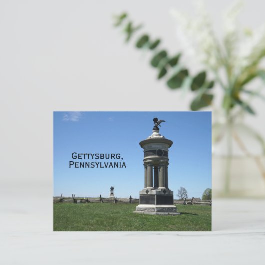 Carte Postale Monuments sur le champ de bataille de Gettysburg (Debout devant)