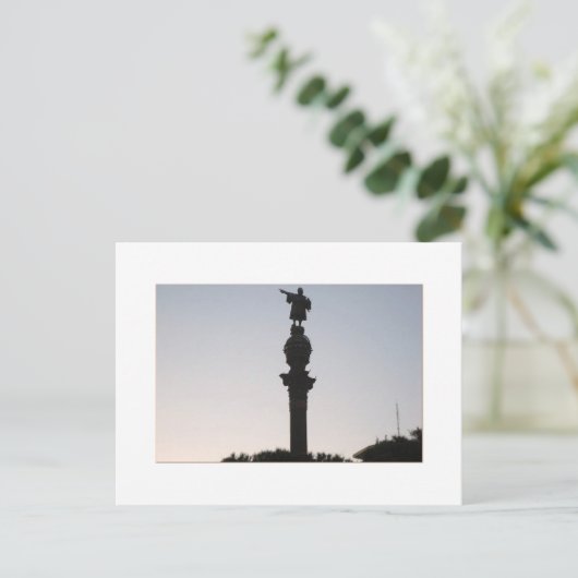 Carte Postale Monumtento a Colón, Barcelone (Debout devant)