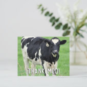 Carte postale Moo Cow Merci (Debout devant)