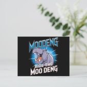 Carte Postale MOO DENG Hippo Ride Le MOO DENG (Debout devant)