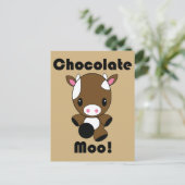 Carte postale Moo Kawaii Cow au chocolat (Debout devant)