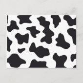 Carte Postale MOO Motif de vache laitière noire et blanche Impri (Devant)