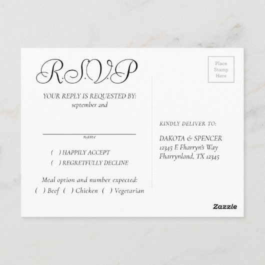 Carte Postale Moody Boho | Eggplant foncé violet Turquoise Entre (Dos)