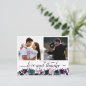 Carte Postale Moody Boho | Merci photo Eggplant Purple 2 (Debout devant)