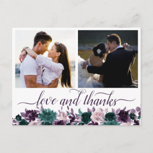 Carte Postale Moody Boho   Merci photo Eggplant Purple 2