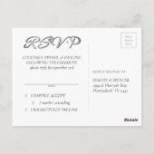 Carte Postale Moody Boho | Turquoise Turquoise Silver Frame RSVP (Dos)