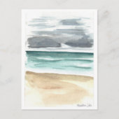 Carte Postale Moody Clouds au-dessus de la mer (Devant)