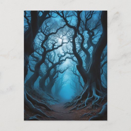 Carte Postale Moody Forest Gnarled Trees (Devant)