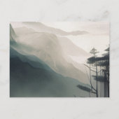 Carte Postale Moody Mountain Dark esthétique Mariage bois (Dos)