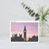 Carte Postale Moody Soft Aquarelle De Big Ben, Londres (Debout devant)