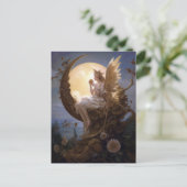 Carte Postale Moon Angel Imaginaire Art (Debout devant)