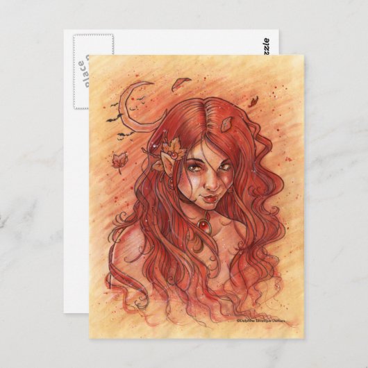 Carte postale Moon Automne (Devant / Derrière)