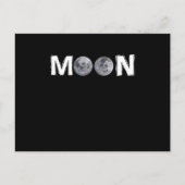 Carte Postale Moon Design avec 2 lune au lieu du double "O" (Devant)