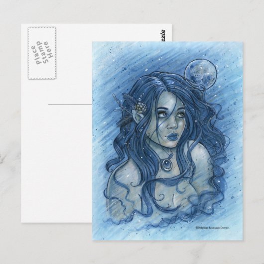 Carte postale Moon d'hiver (Devant / Derrière)