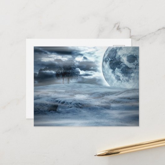 Carte Postale Moon Dream (Devant/Arrière en situation)