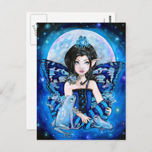 Carte postale "Moon Frogs" (Devant / Derrière)