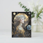 Carte postale Moon Goddess Queen Imaginaire Art (Debout devant)