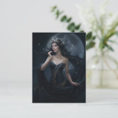 Carte Postale Moon Goddess Queen Imaginaire Art (Debout devant)