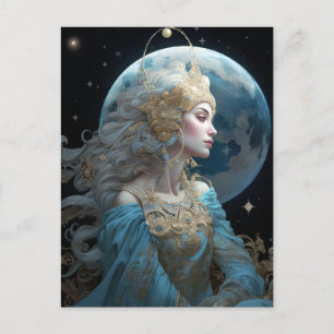 Carte postale Moon Goddess Queen Imaginaire Art