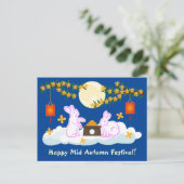 Carte Postale Moon Rabbit Mooncake Osmanthus (Debout devant)