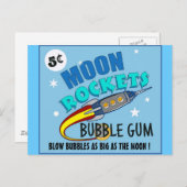 Carte Postale Moon Rockets Buble Gum (Devant / Derrière)